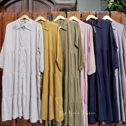 [Cod] Long Tunik/ midi Gamis/midi dress/  Long Tunik Rayon Twill/ Long Tunik Terbaru/Long Tunik Terl