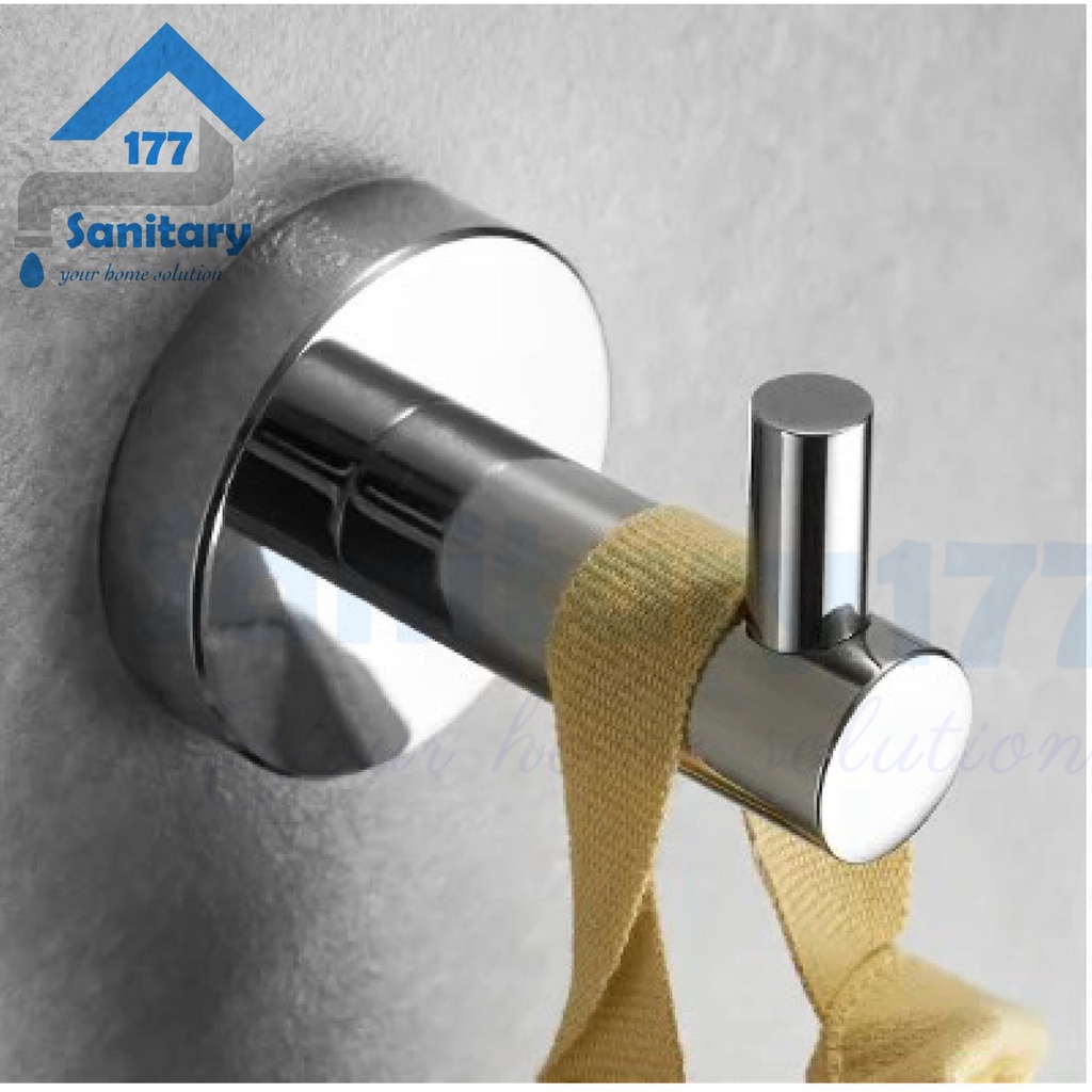 Gantungan Baju Stainless 304 Minimalis 2 Kait Tebal KS4410-2- Kapstok Stainles 2kait Hook Hanger /G32
