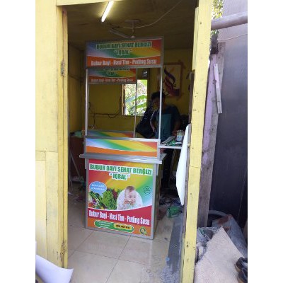 

booth portable stiker Berkualitas
