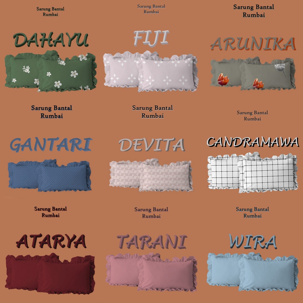 Kintakun Dluxe - Sarung Bantal Bantal RUMBAI (isi 2) Terlaris pilihan