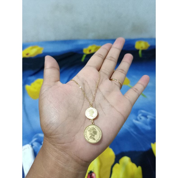 Kalung replika emas 24k bahan titanium,tidak luntur,aman dipake mandi,cocok buat yg alergi ke xuping