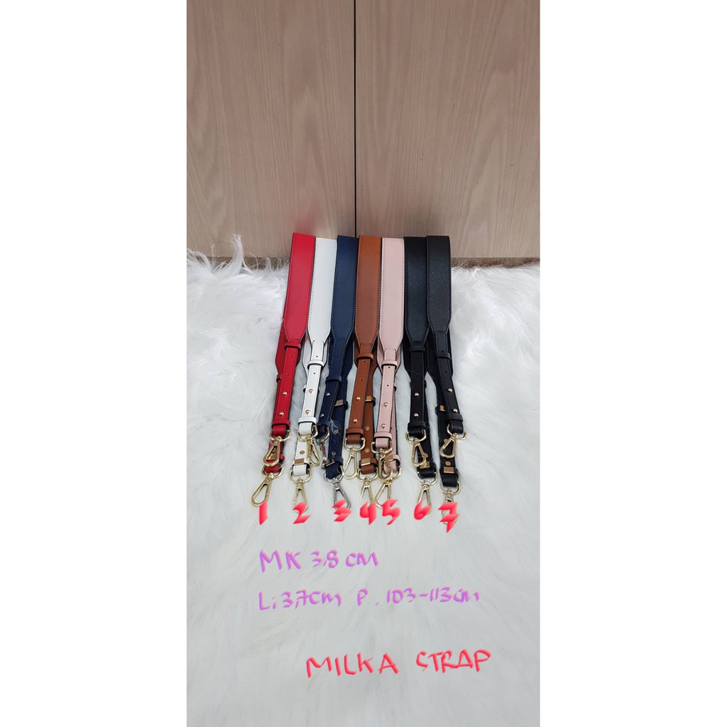 bagstrap fashion adjustable MK Polos jait 3.8 CM tas tali panjang strap tas selempang milka