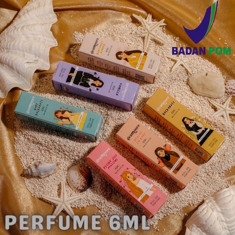 `ღ´ PHINKL `ღ´ Geamoore parfume inspired 6ml tahan lama (bacaratz , peach , vanila , jomalon , baby sweet)