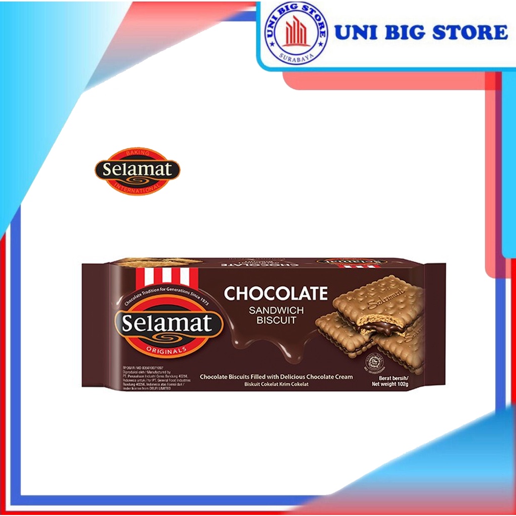 

Selamat Sandwich Biscuit Chocolate 102 gr Biskuit Coklat
