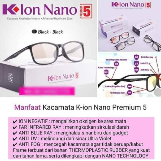 Kacamata K-Ion Nano 5 Premium Kesehatan