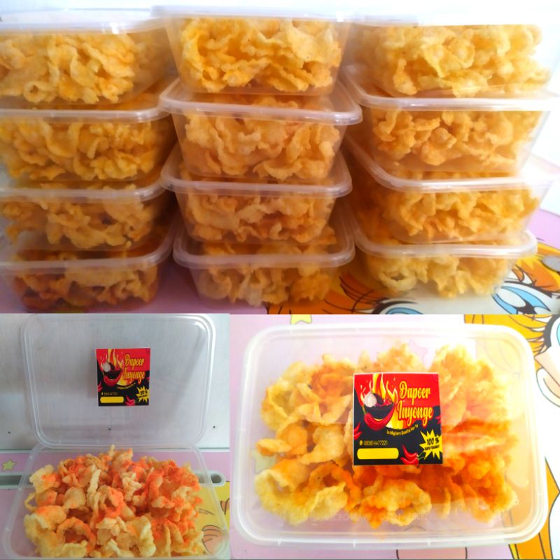 

TERMURAH Makaroni Usus (Kerupuk) Kemasan box 650 Ml