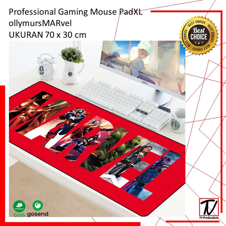 Professional Gaming Mouse Pad XL Desk Mat Model Peta Dunia Marvel &amp; Game Online
