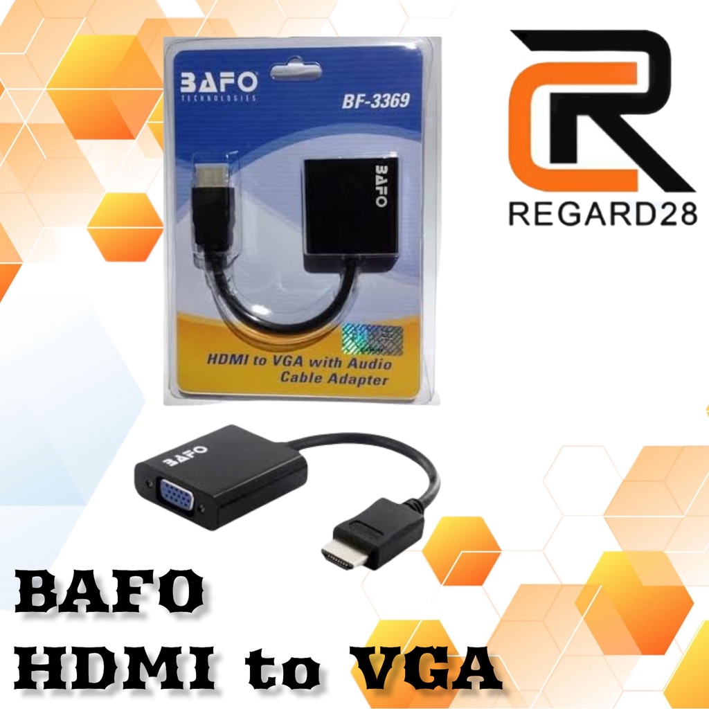 connector konektor converter HDMI to VGA BAFO