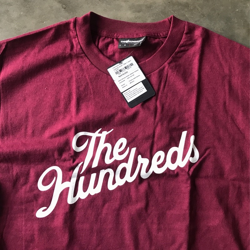 THE HUNDREDS FOREVER SLANT BURGUNDY TSHIRT