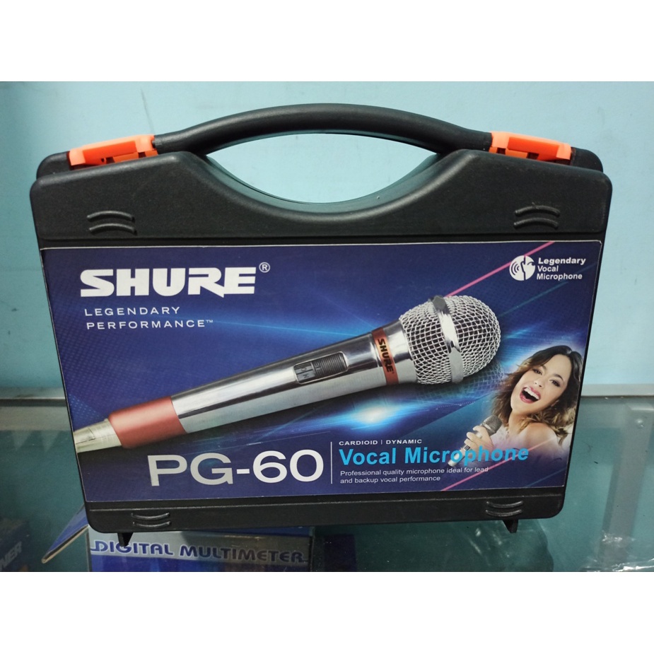 Microphone MIC Cable KARAOKE PROFESIONAL SHURE PG 60 KOPER TERMURAH