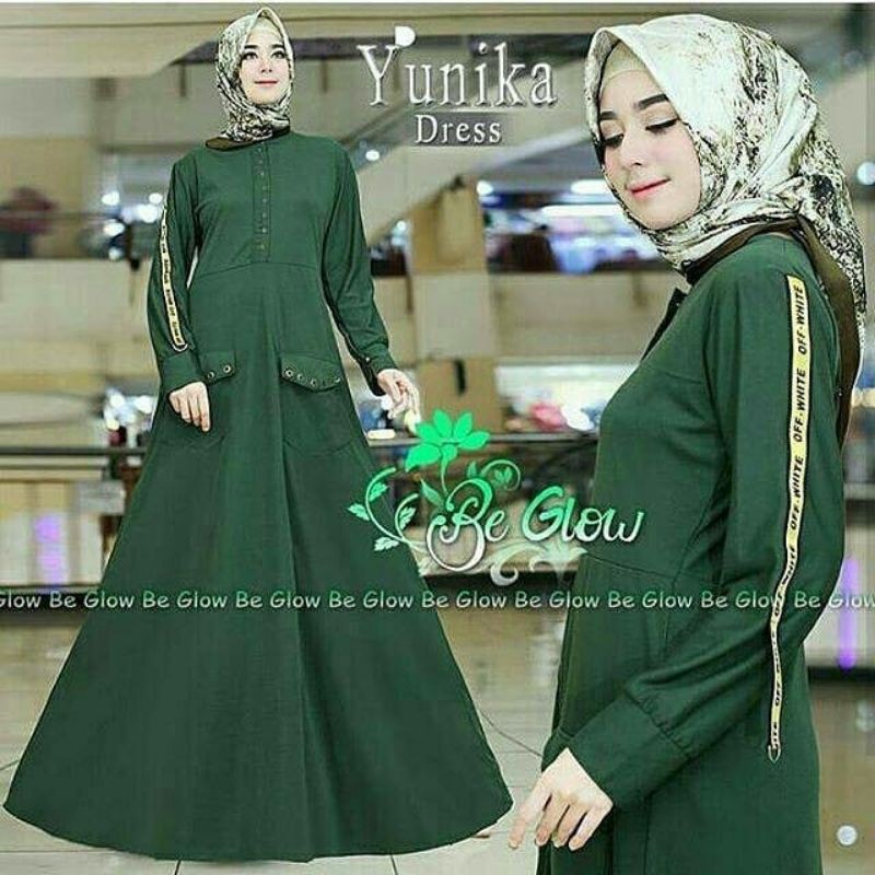 Yunika Dress / DRESS MUSLIM, baju wanita, baju gamis, dress, gamis, Baju gamis, fashion wanita