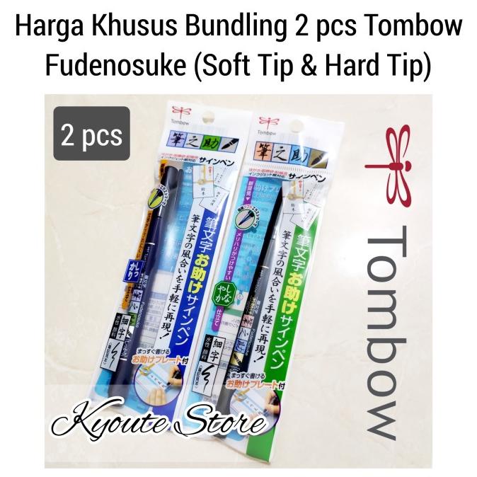 

[[COD]] Bundling 2 pcs Tombow Fudenosuke Soft Hard Tip Brush Pen Lettering Art TERUJI Kode 392