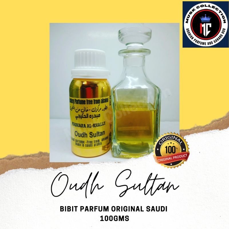 Bibit Parfum Sholat Mukhallat Minyak Wangi Arab Saudi Original Oudh Sultan 100ml