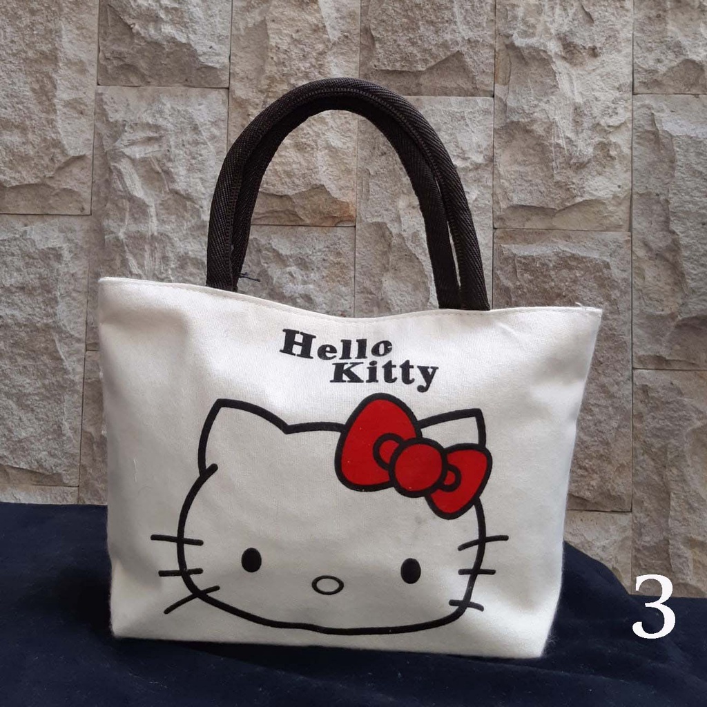 Tas Kanvas Impor Bahu Mini / Trendi Kasual Bag