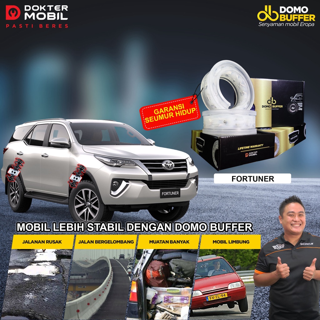 Spring Buffer Domo - TOYOTA FORTUNER Damper MOBIL