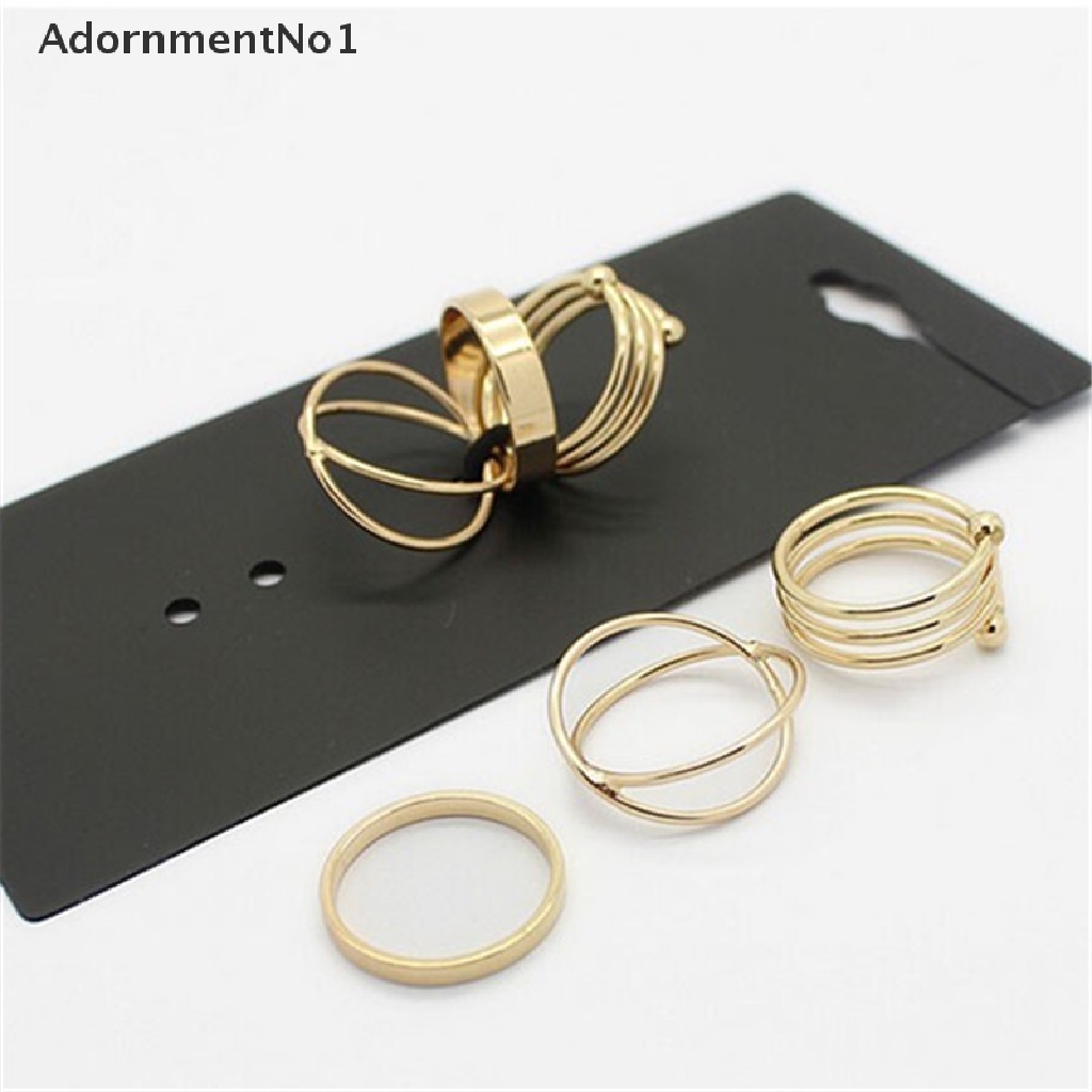 (AdornmentNo1) 6pcs / Set Cincin Buku Jari Aneka Bentuk Bahan Alloy Gaya Punk Untuk Wanita