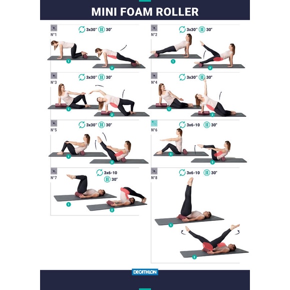 NYAMBA Roller Mini Busa Pilates Panjang 38cm