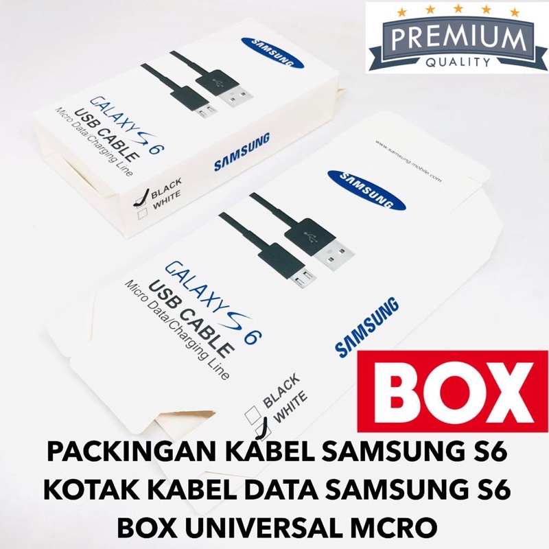 PACKINGAN KOTAK KABEL SAMSUNG S6 MICRO BOX UNIVERSAL PROMO SEN