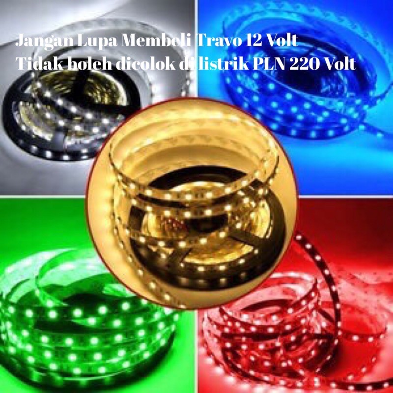  Lampu  Led  Strip 3528 IP33 Indoor 12 Volt  5  Meter Led  Strip 