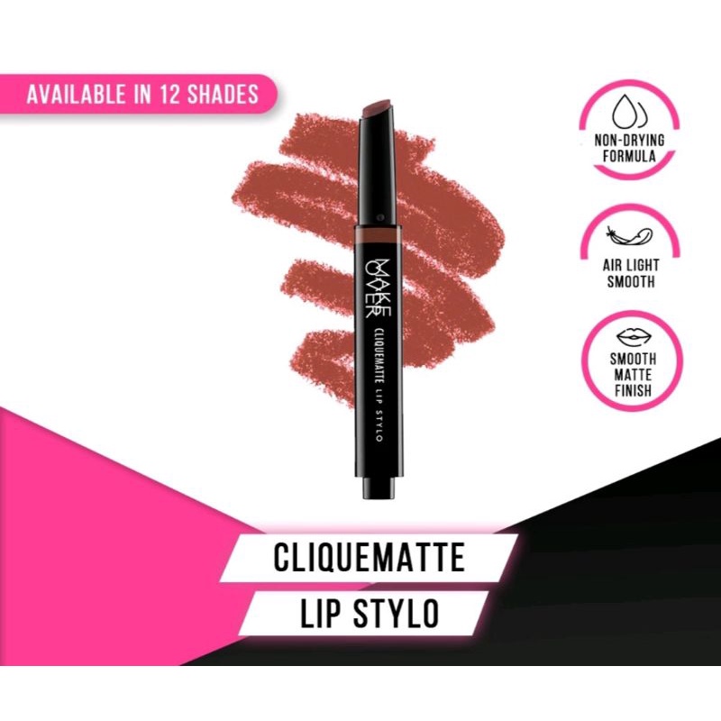 Make Over Cliquematte Lip Stylo - lipstick / lipstik make over asli original BPOM
