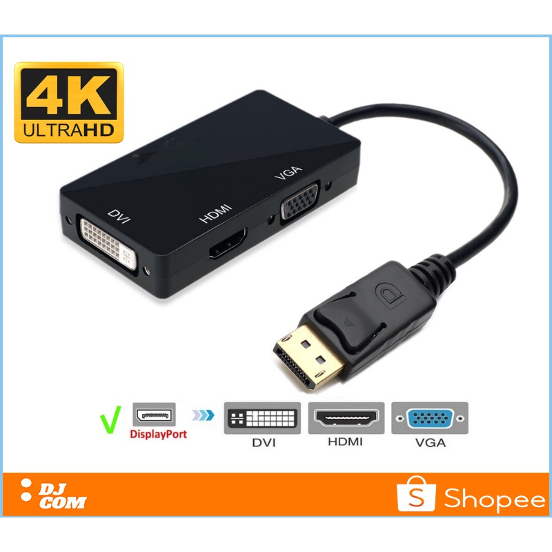 Converter Adapter Display Port To HDMI VGA DVI