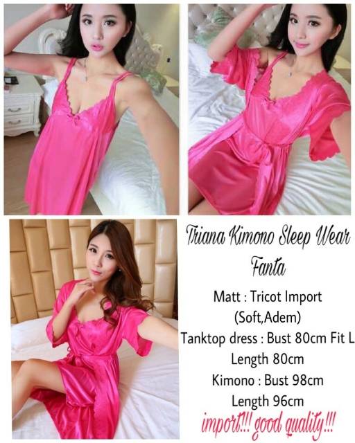 Triana Kimono sleep wear (tersedia 8 warna)