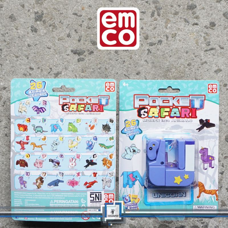 Emco Pocket Safari UNICORN Letter U Morphers Robot Animal