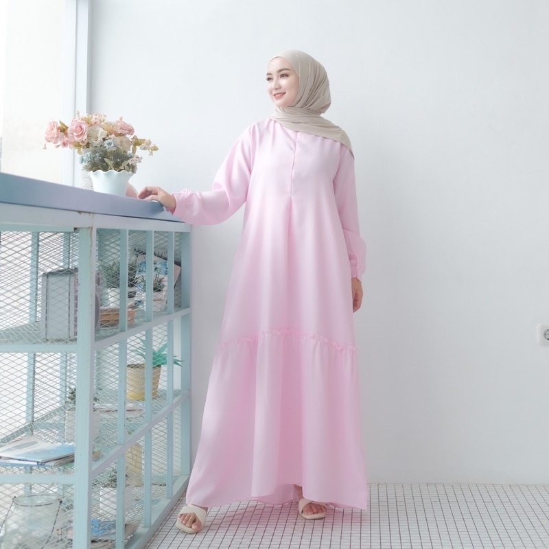 GM-01 Jovinna Maxi gamis polos wanita muslim