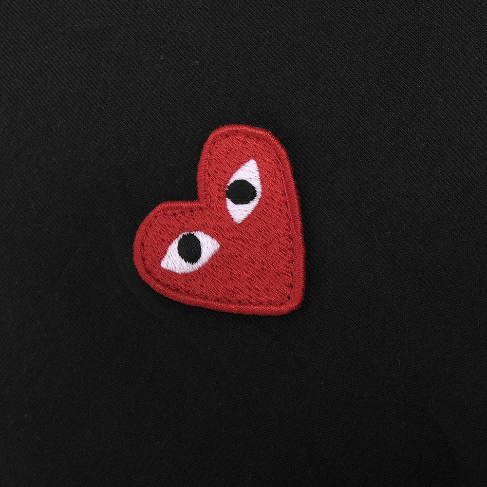 CDG Play Bottom Half Heart T-Shirt Black