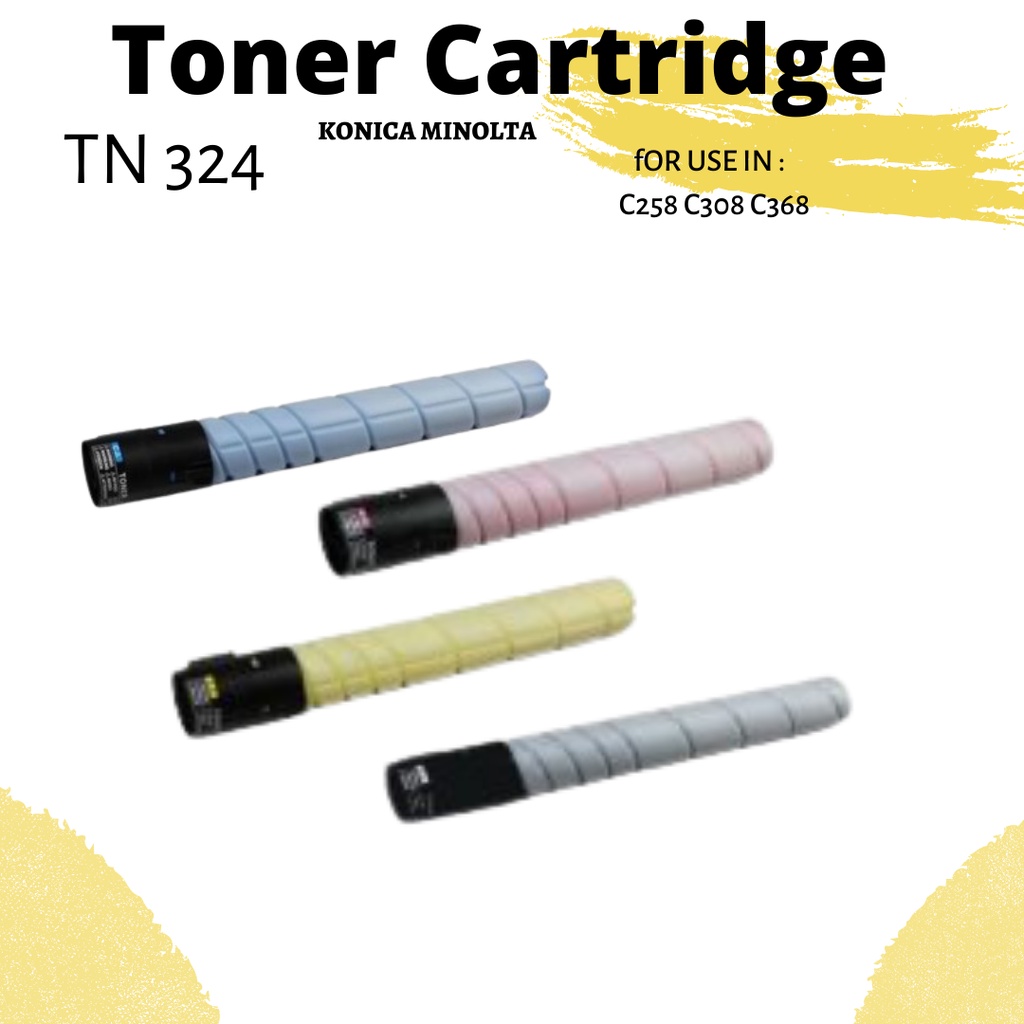 Toner Cartridge Konica Minolta TN-324 TN 324 bizhub C258 C308 C368 1 SET 4 WARNA