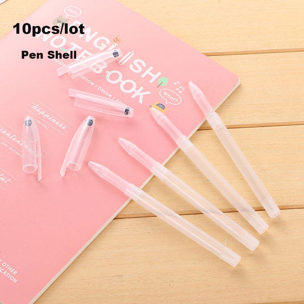 Nanas 10PCs/Set Penutup Pen Gel Panas Gaya Sederhana Perlengkapan Menulis Alat Tulis