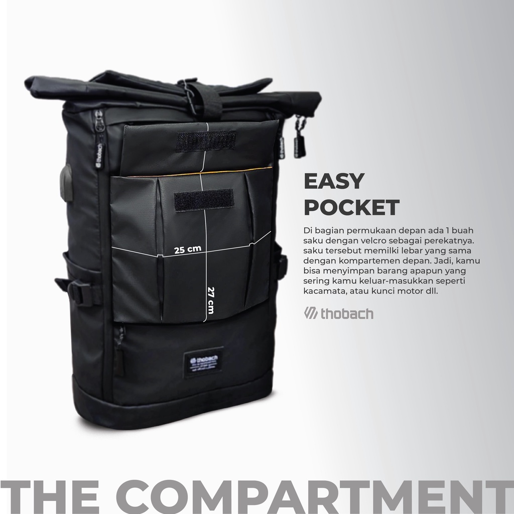 THOBACH-BACKPACK WATERPROOF JONES TAS MULTIFUNGSI PRIA WANITA TAS SEKOLAH TAS KANTOR TAS TRAVELING