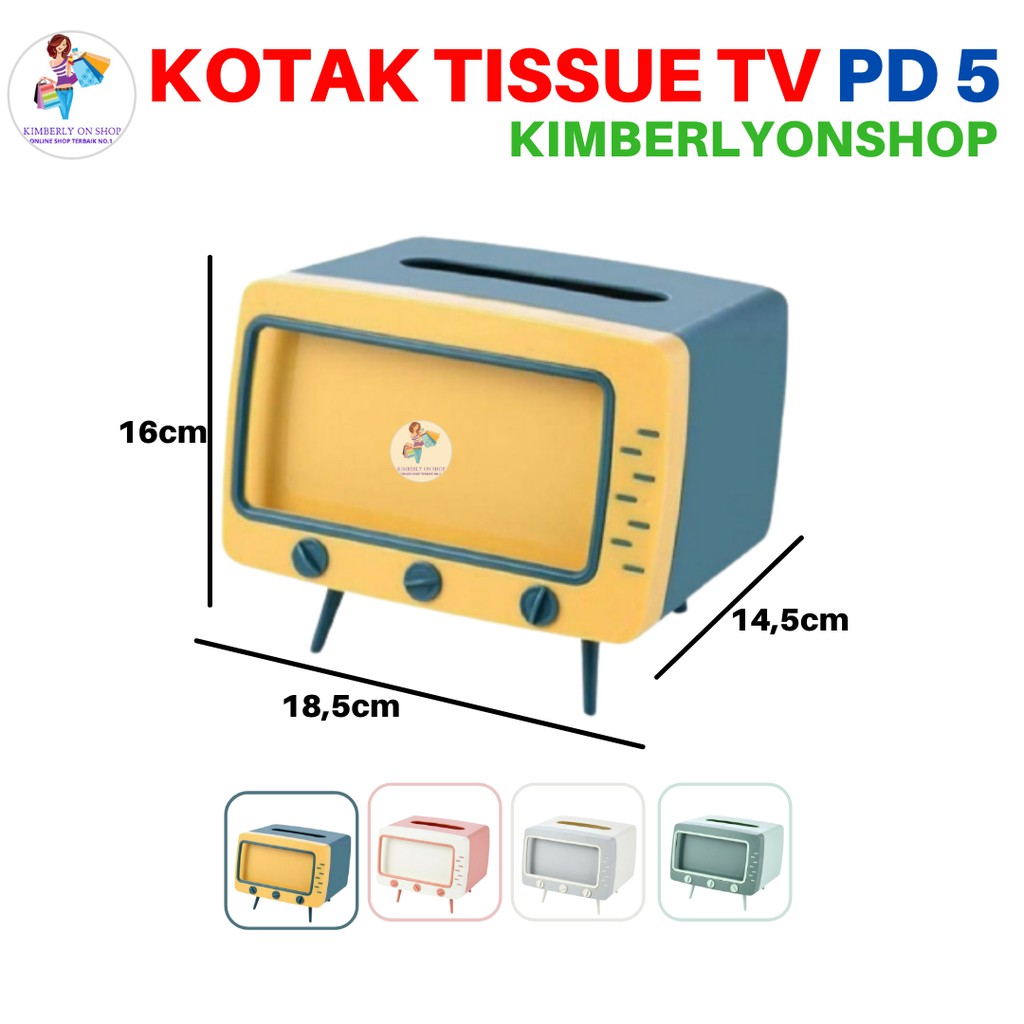 Kimberlyonshop Kotak Tisu Tempat Tissue Hp TV Portable Box Holder Hp