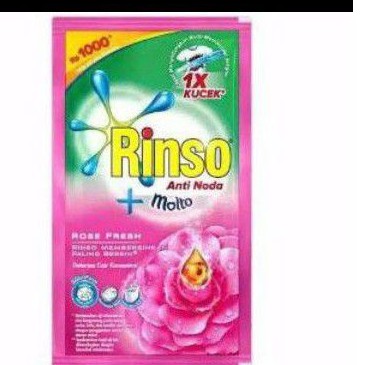 RINSO + MOLTO CAIR KEMASAN RENCENG ISI 6 SACHET. ORIGINAL. HARGA GROSIR.