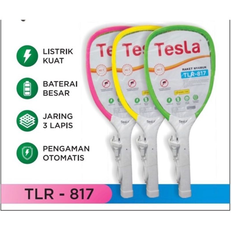 Raket Setrum Listrik Pengusir Nyamuk Tesla TLR 817 Raket Nyamuk