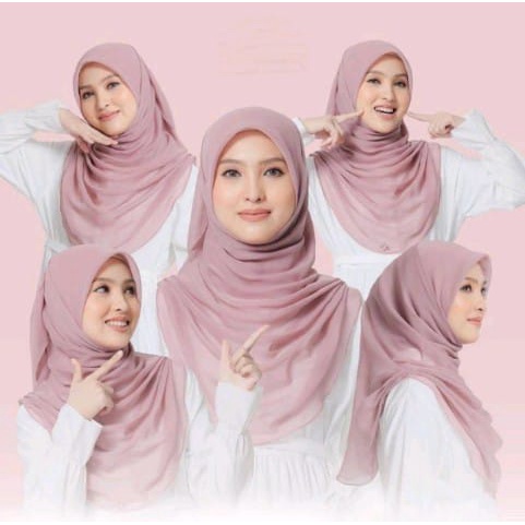 Pashmina Oval  Malaysia /  Pashmina Instan /  Ukuran 180x75 / Bahan Ceruty Babydoll Premium