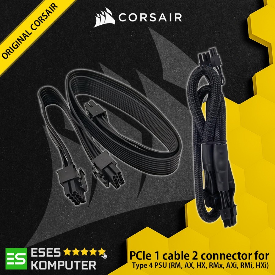 Kabel Modular PSU Corsair PCIe Type 4 | 8 pin to 2x 6+2 pin | ORIGINAL