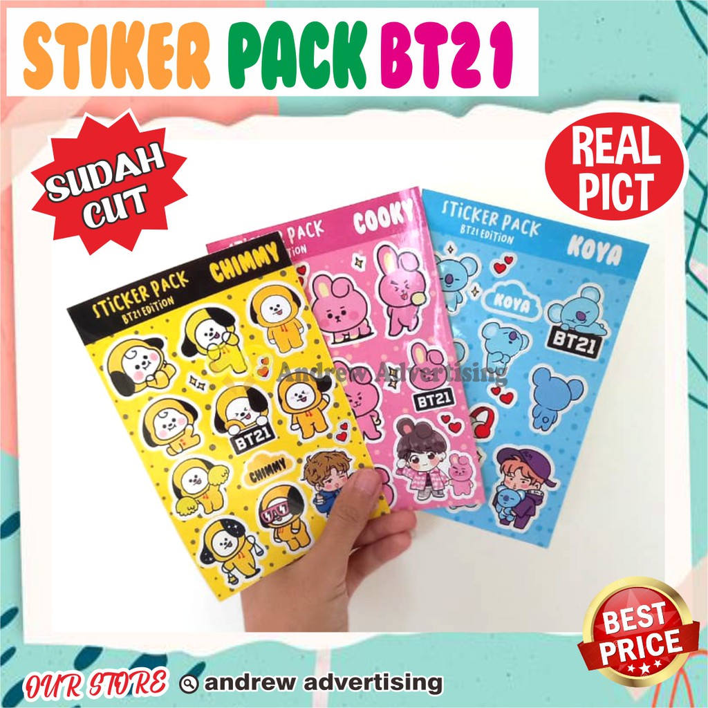 Stiker BTS BT21 CUTTING GLOSY