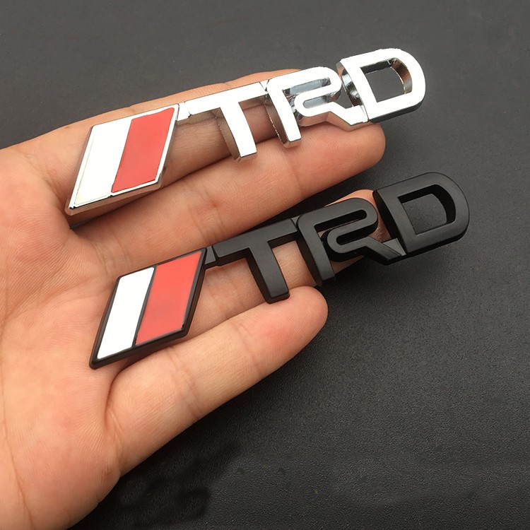 1x TRD Stiker Badge Emblem Bagasi Belakang Untuk Mobil Toyota