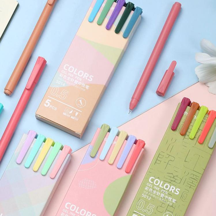 

Sudah READY.. COLORFUL TUBE NEEDLE POINT GEL INK PEN SET 5PC