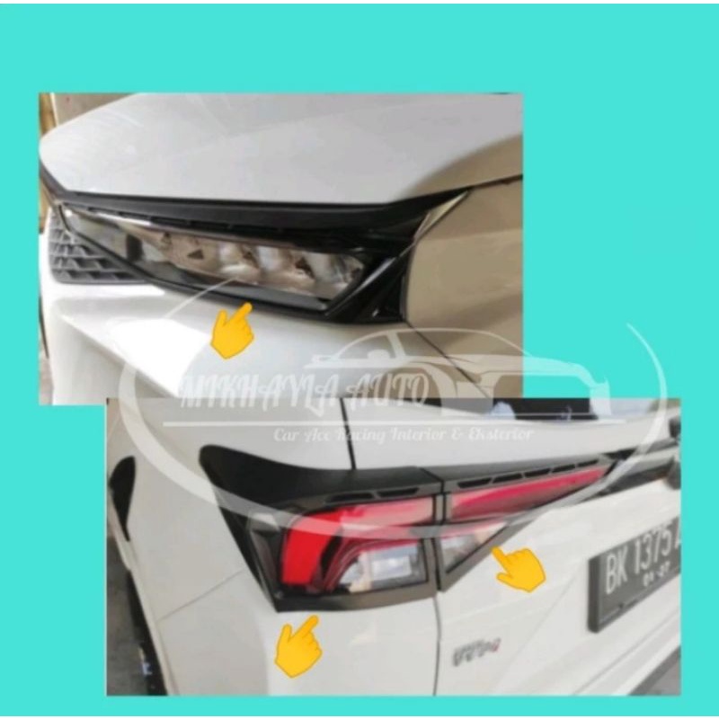 Paket Garnish Lampu Hitam Doff Avanza Xenia 2022