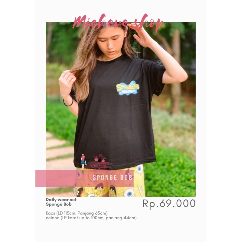 Pakaian Wanita Kaos Cewek Baju Rumah Spoongge bobbs