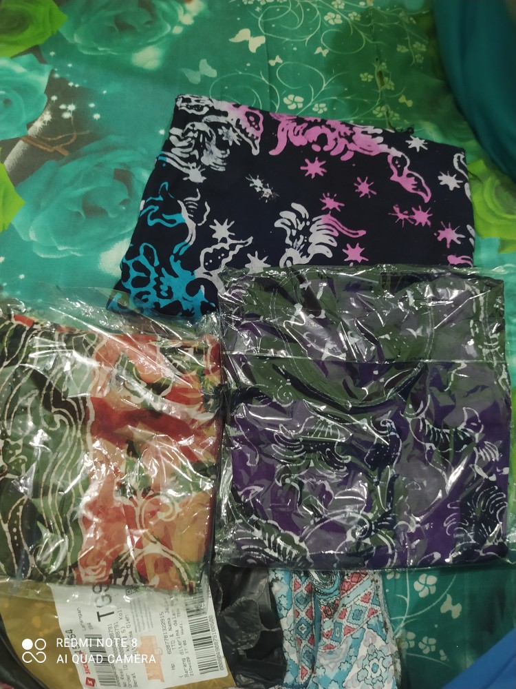 Stelan Singlet Anak Motif Batik Tuban