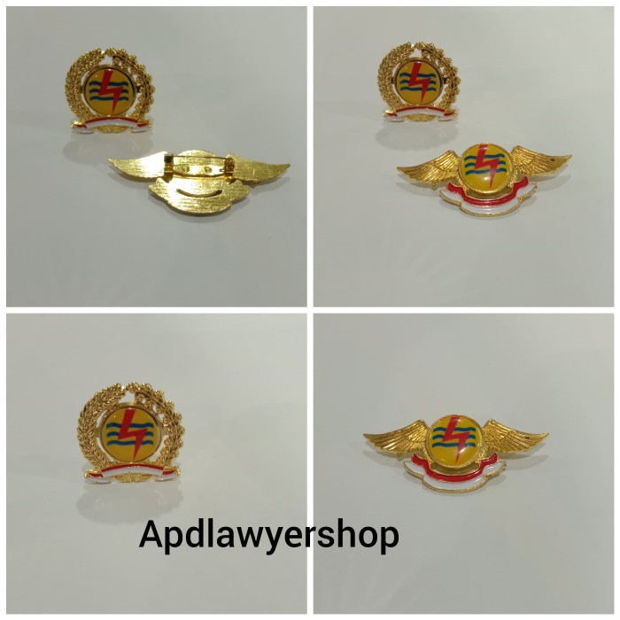 Pin Bross PLN Kuningan Pin Wing PLN Pin Padikapas PLN Peniti