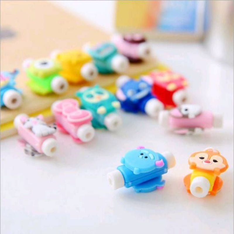 Cable Protector / Lightning Saver / Cable Saver / Penutup Ujung Kabel Casan iPhone Motif kartun