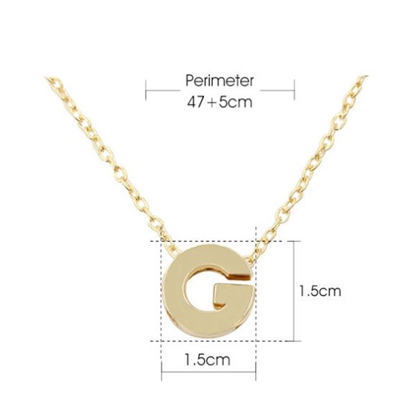 kalung alfabet T letters fashion necklace jka219 - huruf T (3G4)