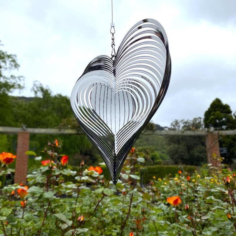 Wind Chime / Lonceng Angin 3D Bahan Stainless Steel Metal Untuk Dekorasi Taman / Rumah