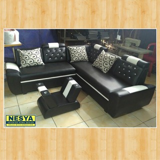  SOFA  NESYA L SUDUT KANCING RHAPSODY TAMU MINIMALIS  MEWAH 