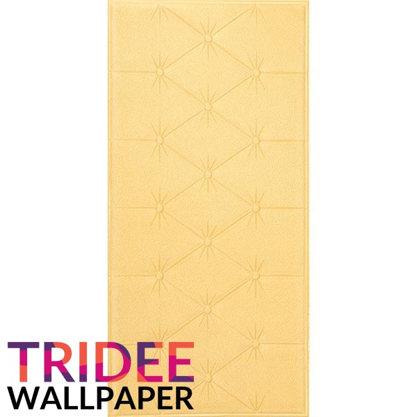 Wallpaper Headboard Stiker Foam 3D  | TRIDEE HEADBOARD FOAM-Emas