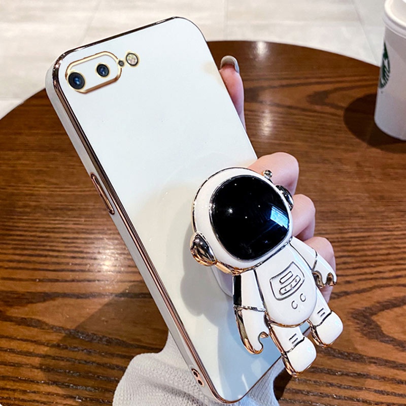 IPHONE Casing Hp Iphone6 6S Plus7 8 Plus SE 2020 X XS Max XR Warna Permen Astronot Stand Deluxe Camera Case